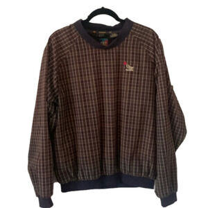 Sunice For The Gauntlet Golf Club Brown Plaid Lined Pullover